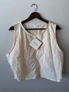 Honest Cotton Cream Tank Top - 100% Cotton